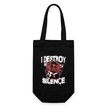Octopus Drums Destroy Silence Drummer - Gift Bag for Bottles - black - Front