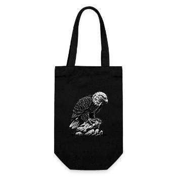 ADLER GREIFVOGEL HABICHT JÄGER FLUG MAJESTÄT FEDER - Geschenkbeutel für Flaschen - Schwarz - Vorne