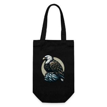 ADLER GREIFVOGEL HABICHT JÄGER FLUG MAJESTÄT FEDER - Geschenkbeutel für Flaschen - Schwarz - Vorne