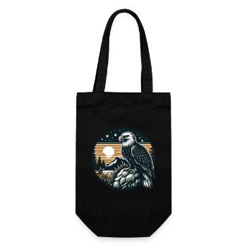 AIGLE, OISEAU DE PROIE, FAUCON, CHASSEUR, VOL, MAJESTÉ, PLUME - Sac à bouteille - noir - Devant