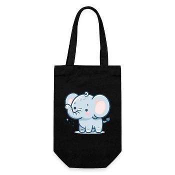 ELEPHANT ANIMAL BABY CUTE TODDLER CHILD GIFT IDEA - Gift Bag for Bottles - black - Front