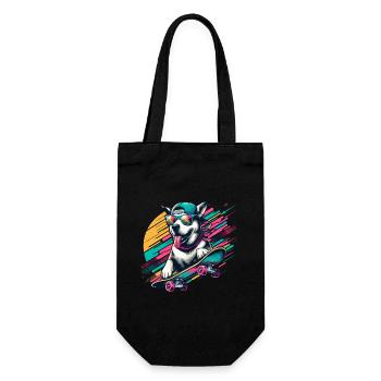 SIBERIAN HUSKY DOG SKATEBOARD SPORT GOGGLES COOL - Gift Bag for Bottles - black - Front