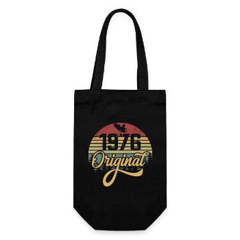 Original 1976 Jahrgang - 1976 Geburtstagsgeschenk - Geschenkbeutel für Flaschen - Schwarz - Vorne