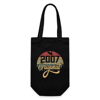Original 2007 Vintage - Birthday Gift 2007 - Gift Bag for Bottles - black - Front