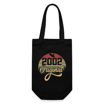 Original 2002 Vintage - Birthday Gift 2002 - Gift Bag for Bottles - black - Front