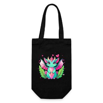 Dragon coloré - Sac à bouteille - noir - Devant