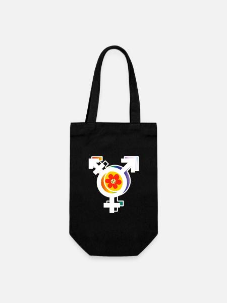 Transgender and LGBTQ+ - Gift Bag for Bottles - black