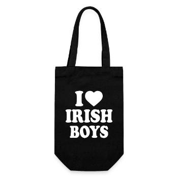 I love irish boys - Gift Bag for Bottles - black - Front