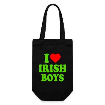 I love irish boys - Gift Bag for Bottles - black - Front