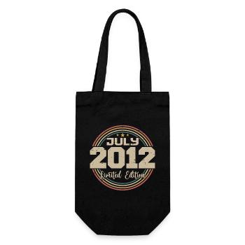 2012 Birthday July 2012 Gift July 2012 - Gift Bag for Bottles - black - Front