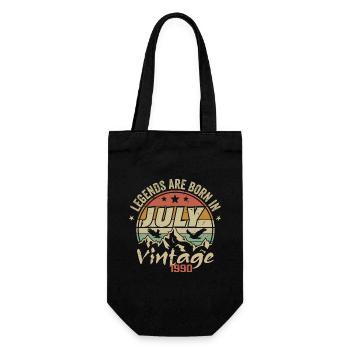 Vintage-Jubiläum – Hergestellt im Juli 1990 - Geschenkbeutel für Flaschen - Schwarz - Vorne