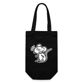Rat Mouse - Gift Bag for Bottles - black - Front