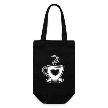 Kaffee - Geschenkbeutel für Flaschen - Schwarz - Vorne