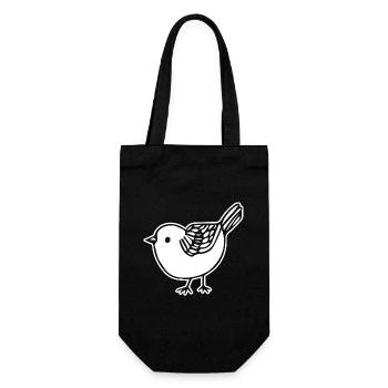 Vogel - Geschenkbeutel für Flaschen - Schwarz - Vorne
