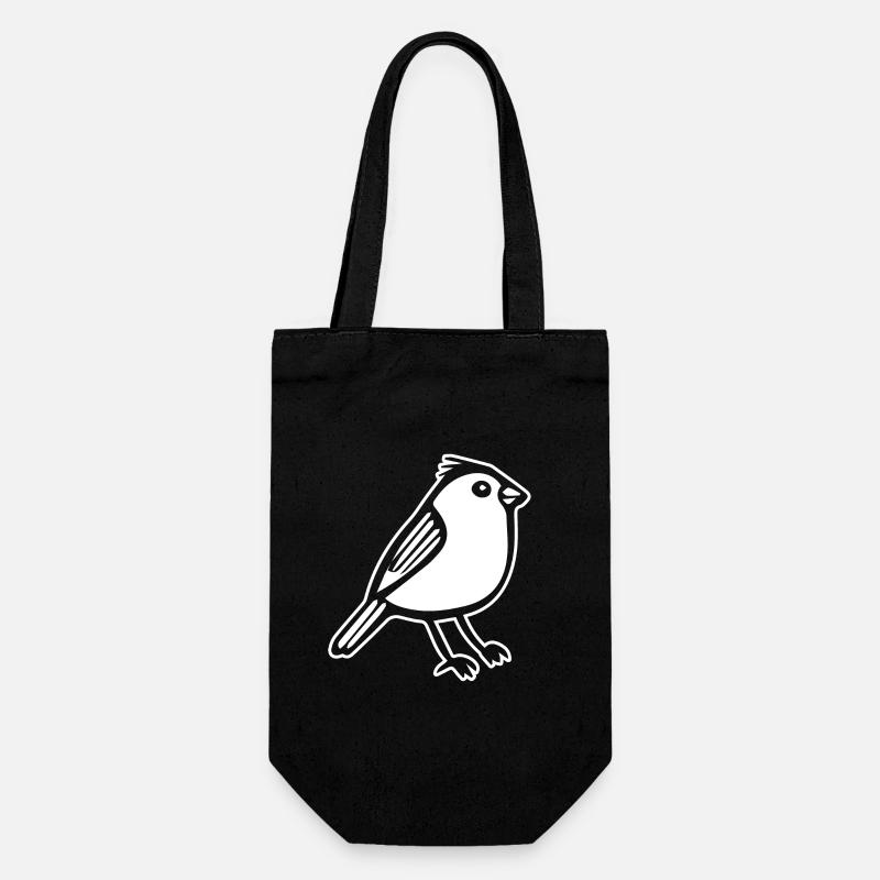 Vogel - Geschenkbeutel für Flaschen - Schwarz