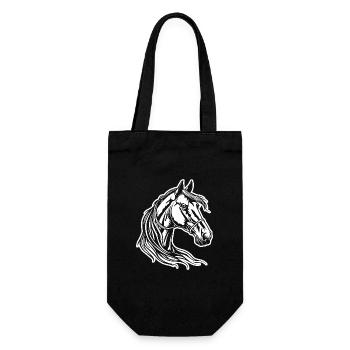 Horse Horse Head - Gift Bag for Bottles - black - Front