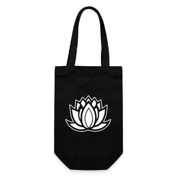 Lotus Blüte - Geschenkbeutel für Flaschen - Schwarz - Vorne