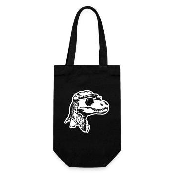 Dino Dinosaurier - Geschenkbeutel für Flaschen - Schwarz - Vorne