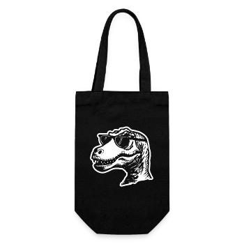 Dino Dinosaurier - Geschenkbeutel für Flaschen - Schwarz - Vorne