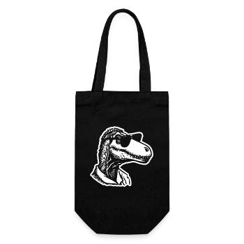 Dino Dinosaurier - Geschenkbeutel für Flaschen - Schwarz - Vorne