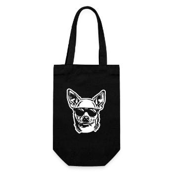 Chihuahua - Gift Bag for Bottles - black - Front