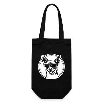 Chihuahua Dog - Gift Bag for Bottles - black - Front