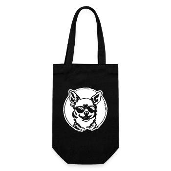 Chihuahua Dog - Gift Bag for Bottles - black - Front