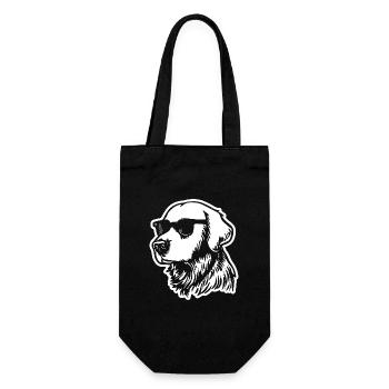 Golden Retriever Chien Chiens - Sac à bouteille - noir - Devant