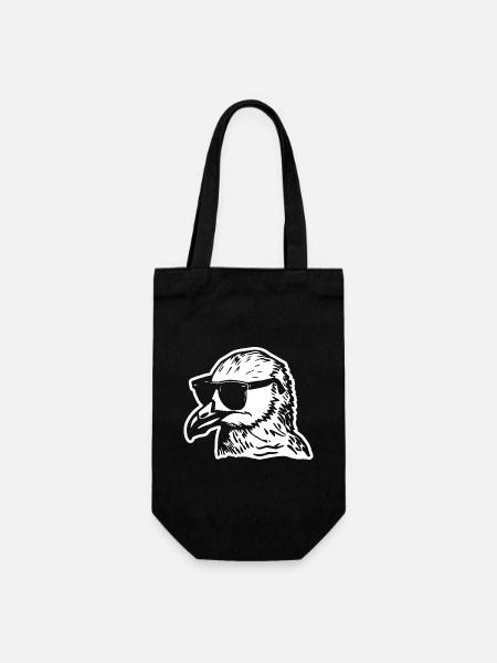 Möwe - Geschenkbeutel für Flaschen - Schwarz