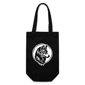 Wolf - Gift Bag for Bottles - black - Front