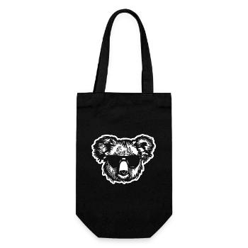 Koala - Geschenkbeutel für Flaschen - Schwarz - Vorne
