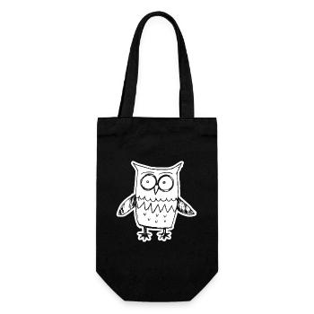 Owl Owls Bird - Gift Bag for Bottles - black - Front