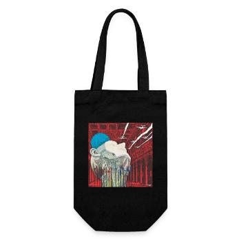 HEAD SPACE - COLLAGE - Gift Bag for Bottles - black - Front
