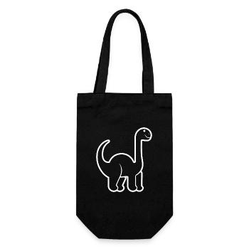 Dinosaure Dino - Sac à bouteille - noir - Devant