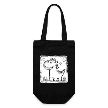 Dinosaur Dino - Gift Bag for Bottles - black - Front