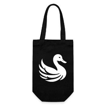 Lignes épurées : canard en silhouette minimaliste - Sac à bouteille - noir - Devant