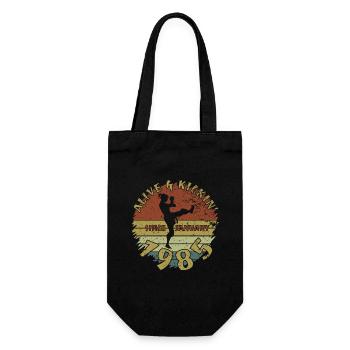 40. Geburtstag Alive and kickin since 01/1985 - Geschenkbeutel für Flaschen - Schwarz - Vorne