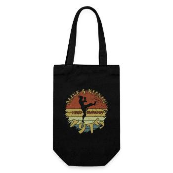 50. Geburtstag Alive and kickin since 01/1975 - Geschenkbeutel für Flaschen - Schwarz - Vorne