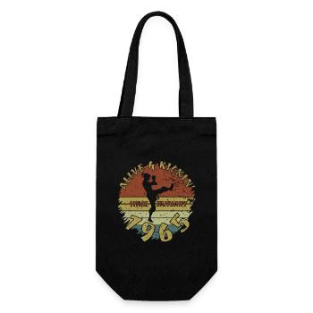 60. Geburtstag Alive and kickin since 01/1965 - Gift Bag for Bottles - black - Front