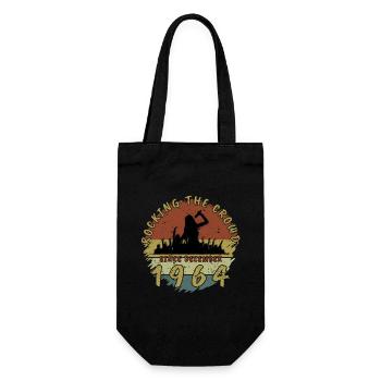 60th Birthday Rocking the crowd SNG 12/1964 - Gift Bag for Bottles - black - Front