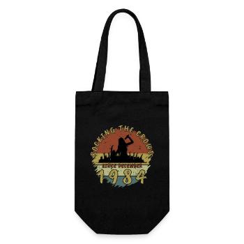 40th Birthday Rocking the crowd SNG 12/1984 - Gift Bag for Bottles - black - Front
