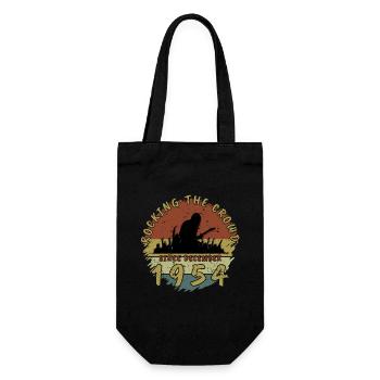 70th Birthday Rocking this planet GIT 12/1954 - Gift Bag for Bottles - black - Front