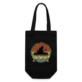 22nd Birthday Rocking this planet GIT 12/2002 - Gift Bag for Bottles - black - Front