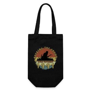 33rd Birthday Rocking this planet GIT 11/1991 - Gift Bag for Bottles - black - Front