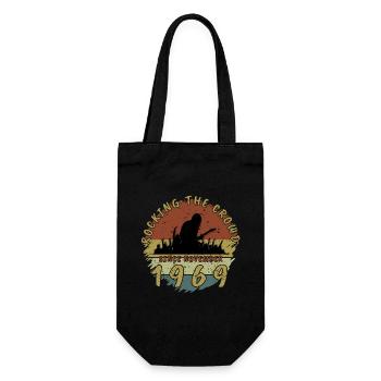 55th Birthday Rocking this planet GIT 11/1969 - Gift Bag for Bottles - black - Front