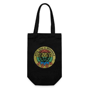 20. Geburtstag Wild, free & untamed since 2004 - Geschenkbeutel für Flaschen - Schwarz - Vorne