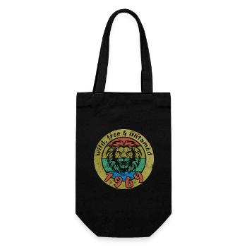Wild, free & untamed since 1969 - Gift Bag for Bottles - black - Front
