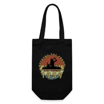 66th Birthday Rocking the crowd SNG 02/1959 - Gift Bag for Bottles - black - Front