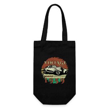 66ème Anniversaire - Classique - Millésime depuis 03/1959 - Sac à bouteille - noir - Devant