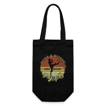 55. Geburtstag Alive and kickin since 03/1970 - Gift Bag for Bottles - black - Front